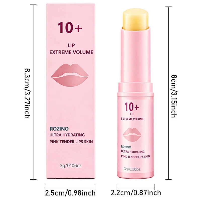 10+ Instantly Plumping and Moisturizing Peach Lip Balm, High Gloss Lip Balm, Creates Sexy, Glossy, and Plump Lips - Enhances Lip Volume and Elasticity, Instantly Plumps and Smoothes Lip Lines - Vibrant Shine, Makes Lips More Plump and Fuller, Suitable for Dry, Chapped, Dead Skin, and Lip Lines, Korean Skincare Product, Unisex, Essential for All Seasons