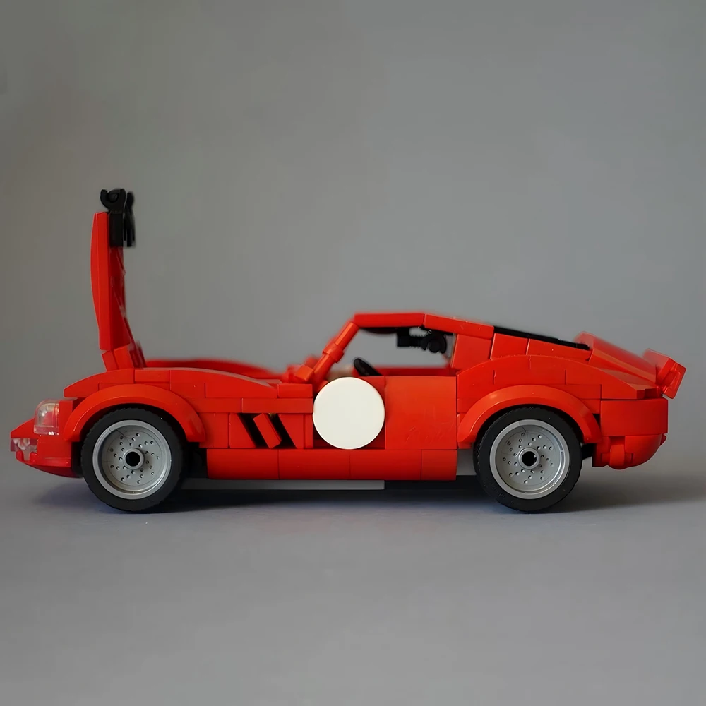 Neue MOC-Geschwindigkeit ​ ​ Serie City Supercar Rotes Modell Bausteine DIY Modulares Ducktail-Heck Auto Bausatz Spielzeug Sammlerstück für Erwachsene Geschenk