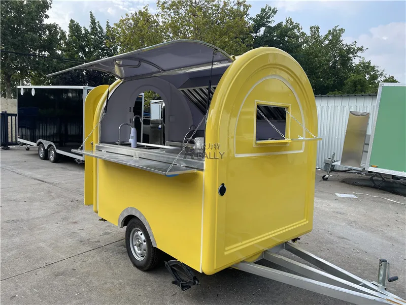 Customized Food Cart Kiosk Mobile Deep Fryer Full Kitchen Street Snack Trailer CE Certification Food Truck