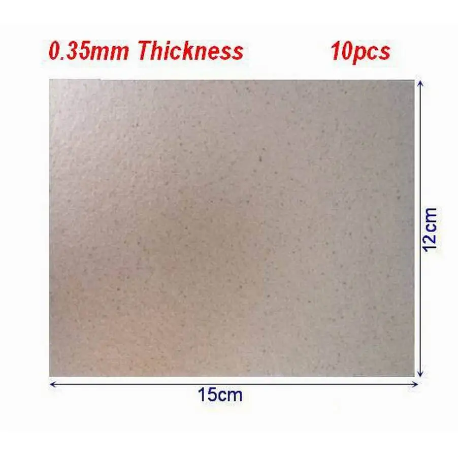 10pcs Microwave Oven Parts Mica Sheet 15cm x 12cm x 0.035cm Cut to Any SIze Megohmit Mica Plate