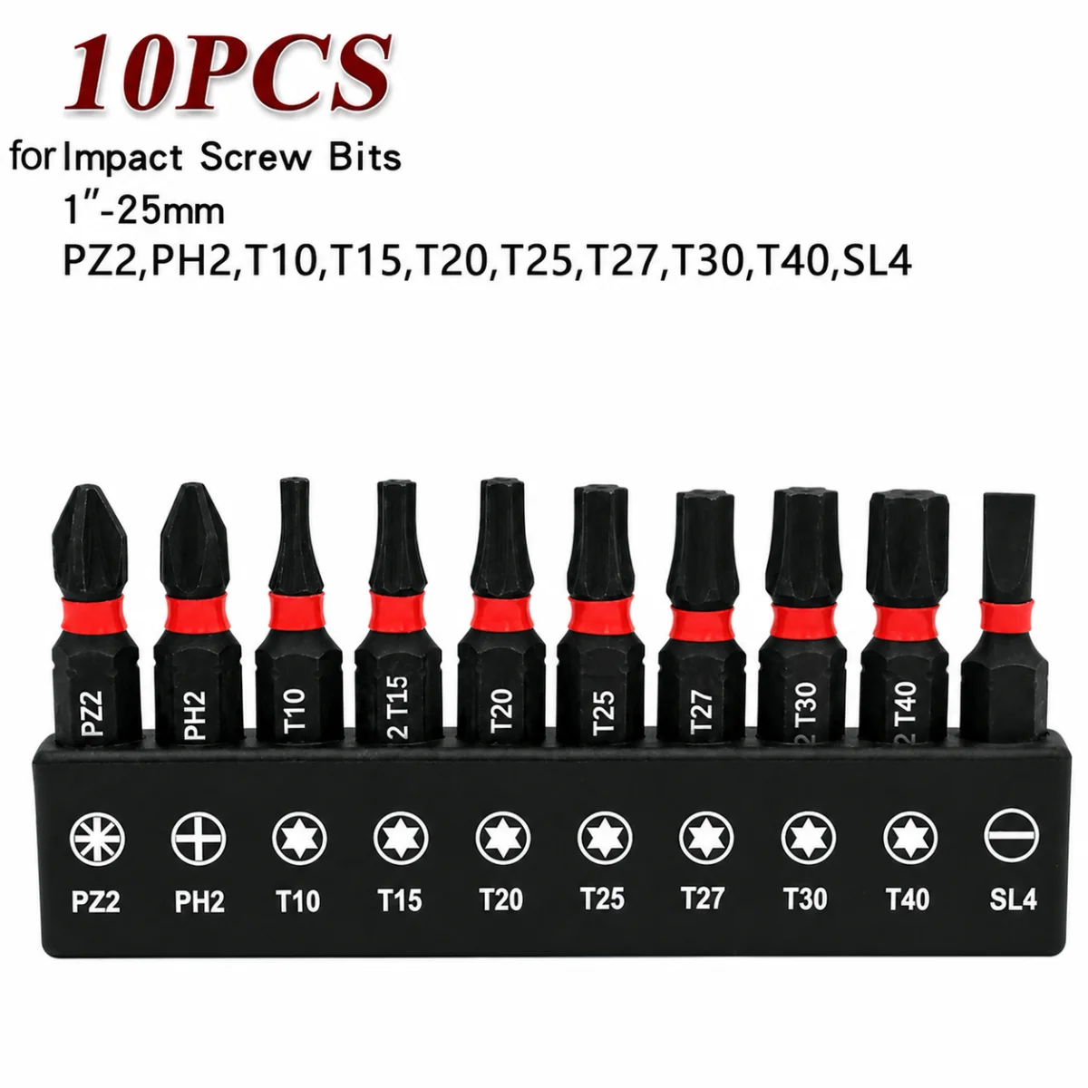 10 Stück stoßfeste S2-Stahl-Sicherheits-Torx-Bits, 25 mm, stark magnetisch, rutschfest, hohe Härte, verschleißfest. – Detail 4