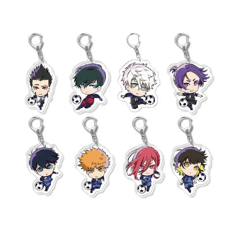 Acrylic Key Chains Isagi Yoichi Chigiri Hyoma Bachira Meguru Kuon Wataru Fashion Jewelry Anime Peripherals Cosplay DIY Props