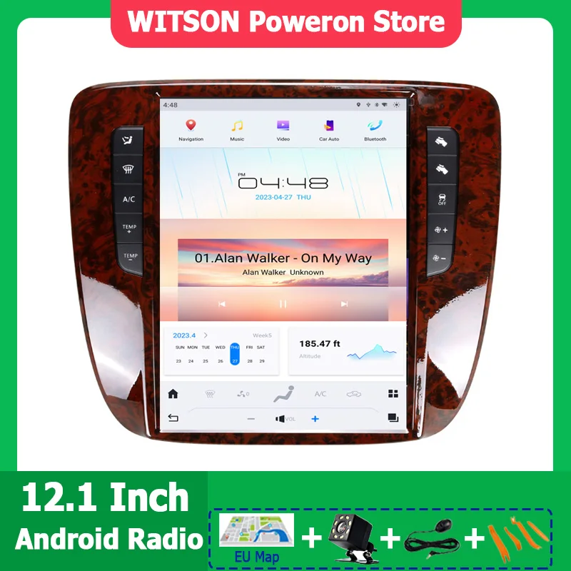 

Android radio machine car For GMC Yukon Chevrolet Tahoe Chevrolet Silver GPS Tesla Vertical 120.1" Touch Screen auto radio