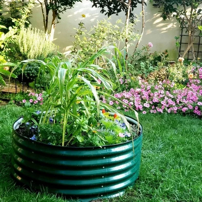 Cross-border metal garden planting boxes, courtyard vegetable beds, large Nordic-American flower beds, metal