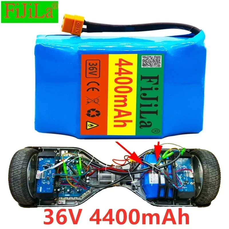 100% 10 s2p 36v lithium-ionen akku 4400 mAh 4,4 AH batterie pack für elektrische selbst-saug hoverboard einrad