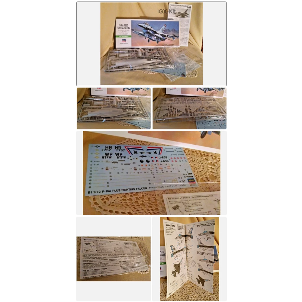 

Hasegawa 00231 1/72 Scale US F16 F-16A Plus Fighting Falcon Fighter Jet Aircraft Hobby Craft Toy Plastic Model Building Kit