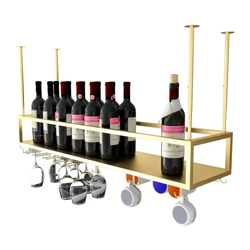 

Simple Hanging Red Wine Glass Rack Upside Down Home Red Wine Rack Modern Bar Table Wine Rack Light Luxury Wine Hanging Glass Rac