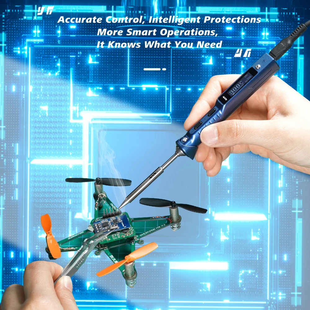 USB PD سبيكة لحام TS101 المحمولة تسخين سريع في 10 ثانية التحكم الرقمي في درجة الحرارة شاشة OLED أداة إصلاح TS 101