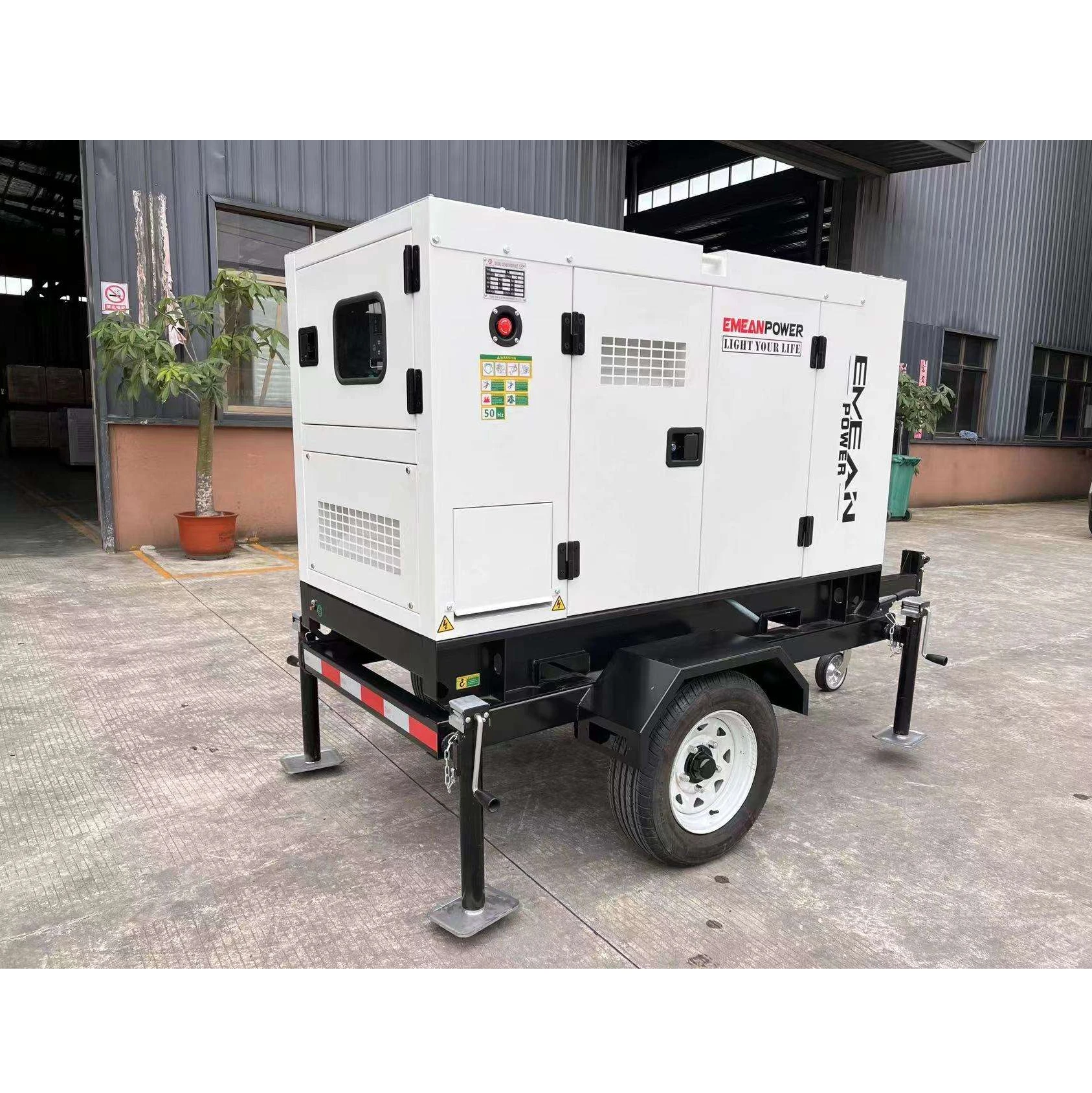 Emean 25 Kva 20kw 25kva 3 Phase Silent diesel Generator Set Mobile Home diesel Generators Trailer