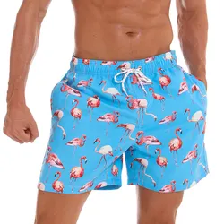 Men Fashion Swimwear Shorts Trunk Sports Pant Beach Men's Brief Swimsuit Kids Fruit Beach Short Flamingo Pineapple Board Shorts
