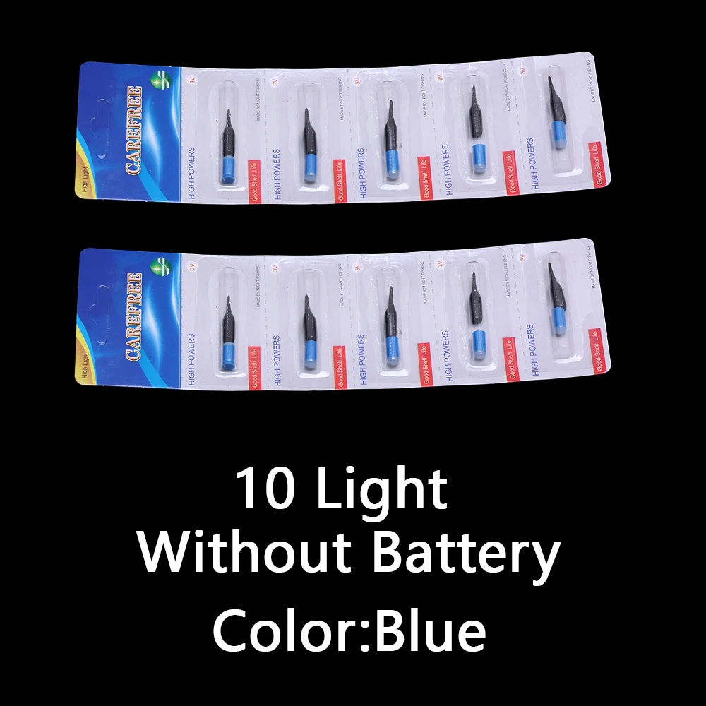 10 Stück LED-Elektronische Angelstopper ohne Batterie, Superhelle Nachtangel-Leuchtköpfe, Universelles Schwimmzubehör – Detail 10