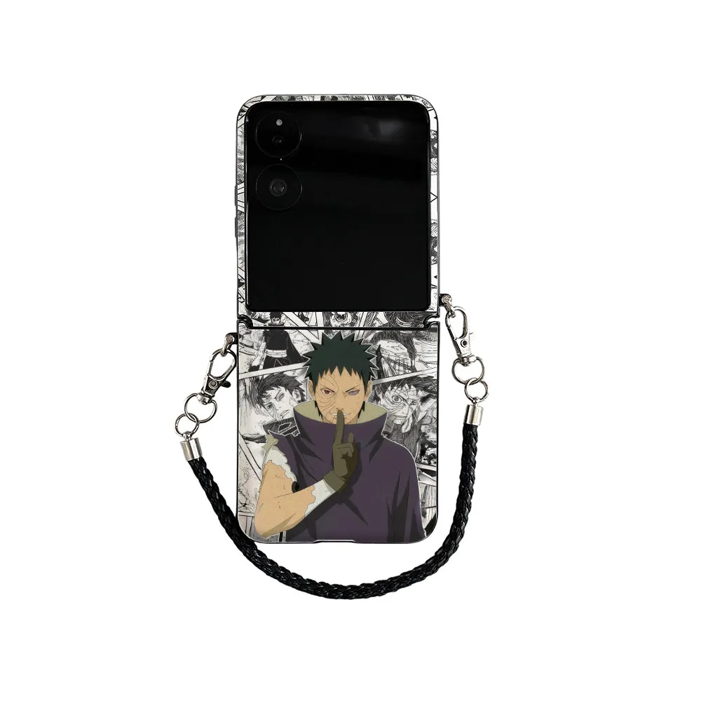 

NARUTO anime peripherals Uchiha Obito‌ Suitable for Samsung Galaxy Z Flip4 5 6 7 FE W23 24 Flip mobile phone protective case