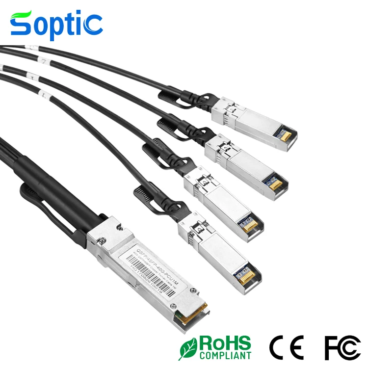 Imagem -03 - Qsfp Cobre Sfp Cabo Anexo Direto 40g Cobre Qsfp 4x10g Passivo