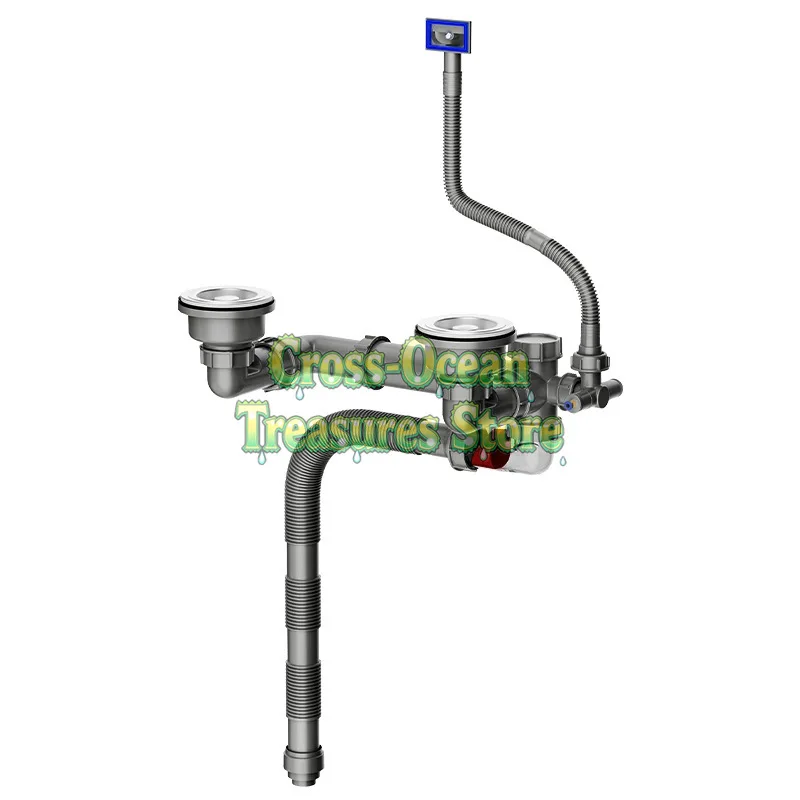 キッチン下水道管、野菜洗い桶、家庭用消臭食器洗い桶一式、下水道管汎用