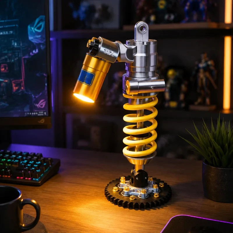 2026-new-car-shock-absorber-desk-lamp-personalized-industrial-style-decor-night-light-for-e-sports-room-ambience-unique-gift