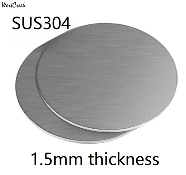 WESTCREEK 1.5mm thickness Stainless steel disc plate SUS 304  circular flat-plate SS304 round wafer circular disc round sheet