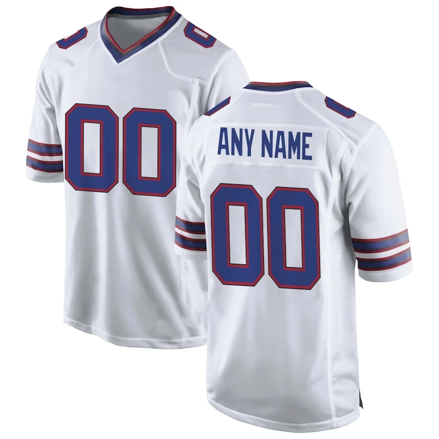 Maillot cousu Buffalo personnalisé, maillot de jeu américain, maillot de football personnalisé, n'importe quel nom et numéro, toutes les S-3XL de taille US