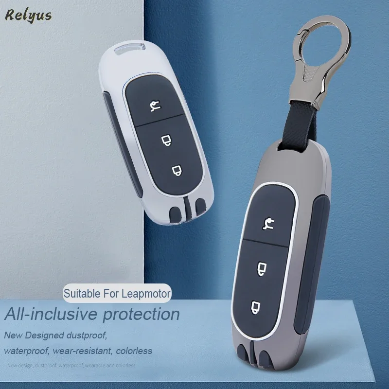 Remote Zinc Alloy Silica Gel Car Auto Key Case Fob For Leapmotor C11T03 C01 T03 S01 2023 Keyless Shell Interior Accessories