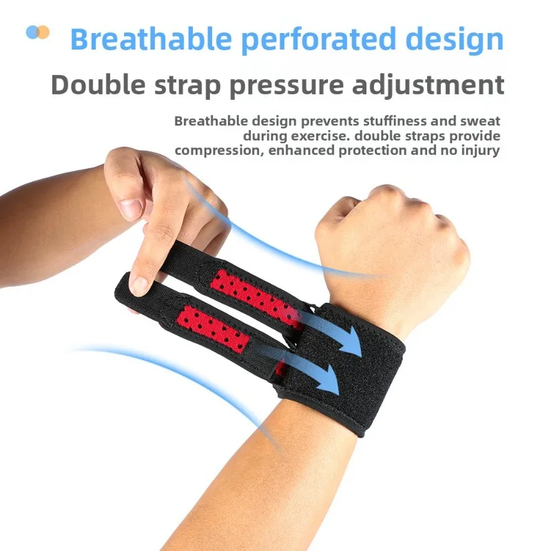 Men Women Outdoor Sports Wrist Guard Tendon Sheath Badminton Anti Sprain Two Way Pressure Winding Adjustable Support Brace