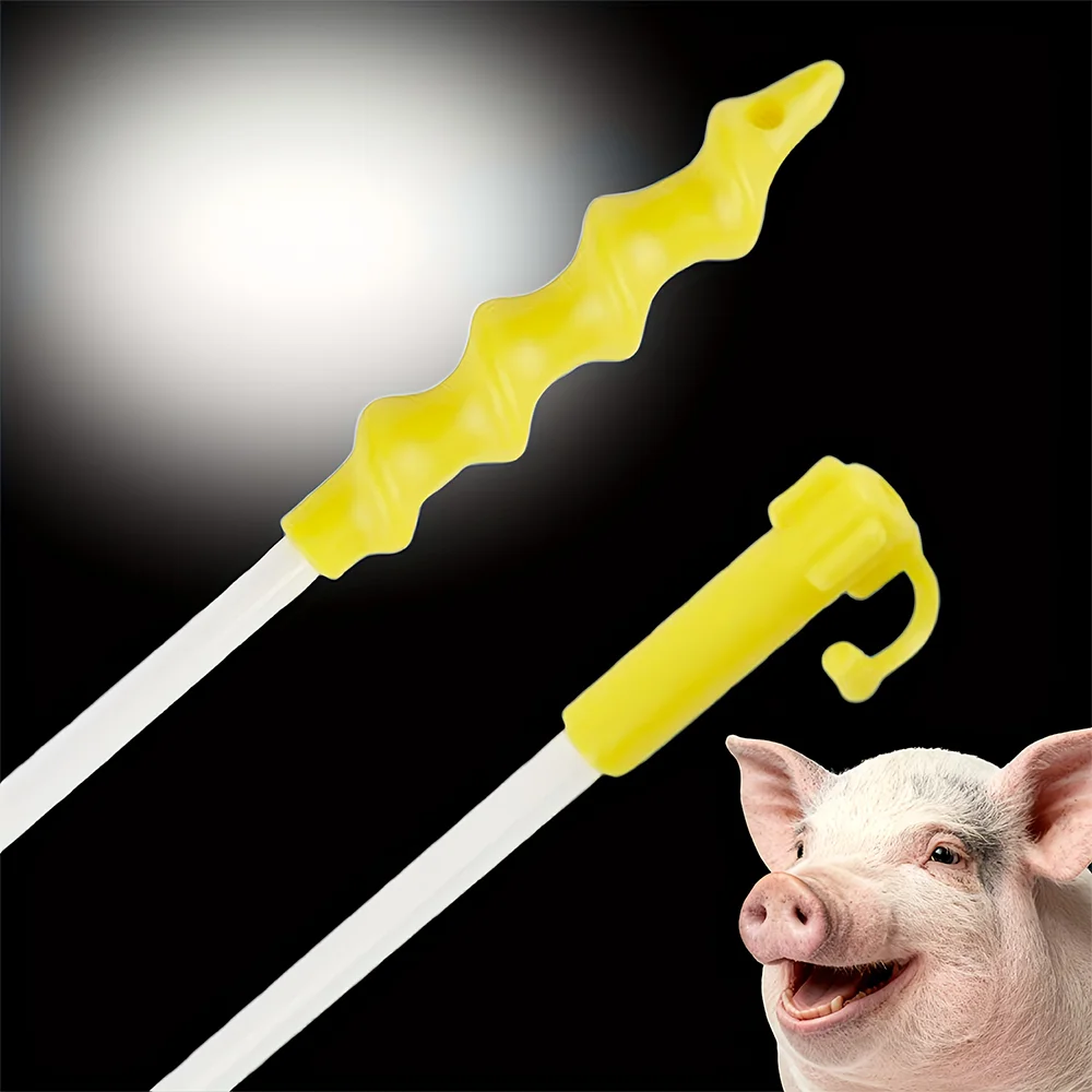Semen Delivery Tube for Sows, Length 50cm / 21inch, Soft Tip That Does Not Harm Sows, Spiral-Shaped Tip That Imitates a Boar, High Success Rate, Sow Artificial Insemination Tool, Livestock Artificial Insemination Tube