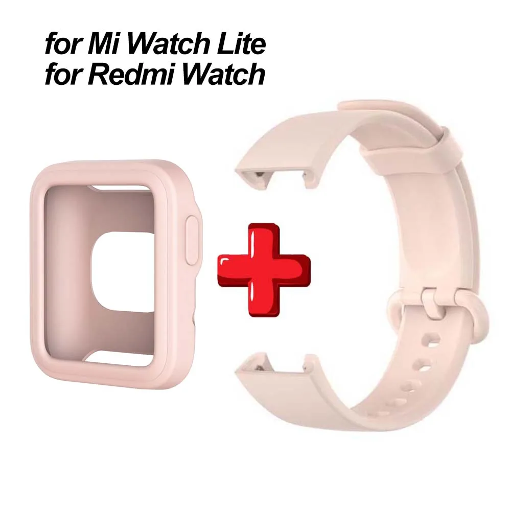 حزام سيليكون لساعة Mi ، شريط لايت مع حافظة ناعمة ، سوار سوار ساعة بديل ، Redmi 1 #3