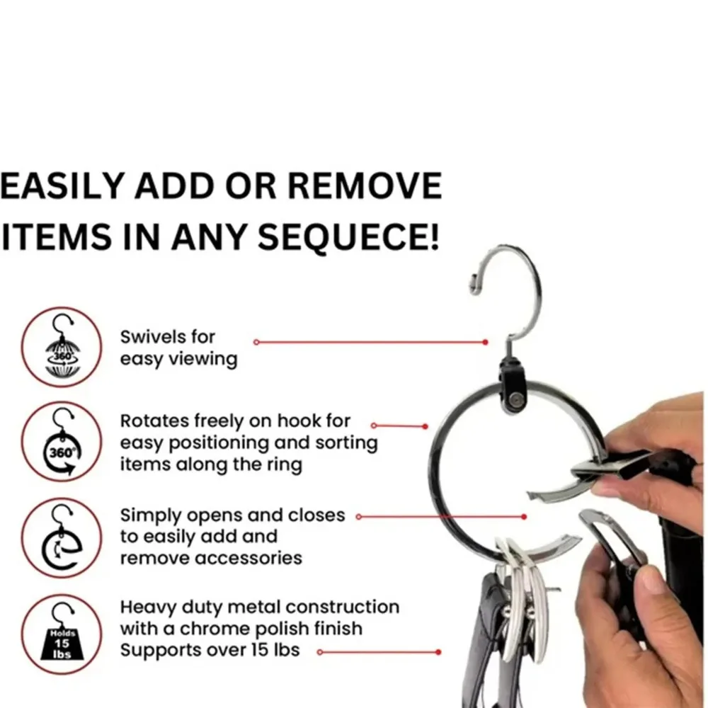 New Stainless Steel Clothes Hanger Multipurpose Space Saving Wardrobe Hanger Circle Round Hook