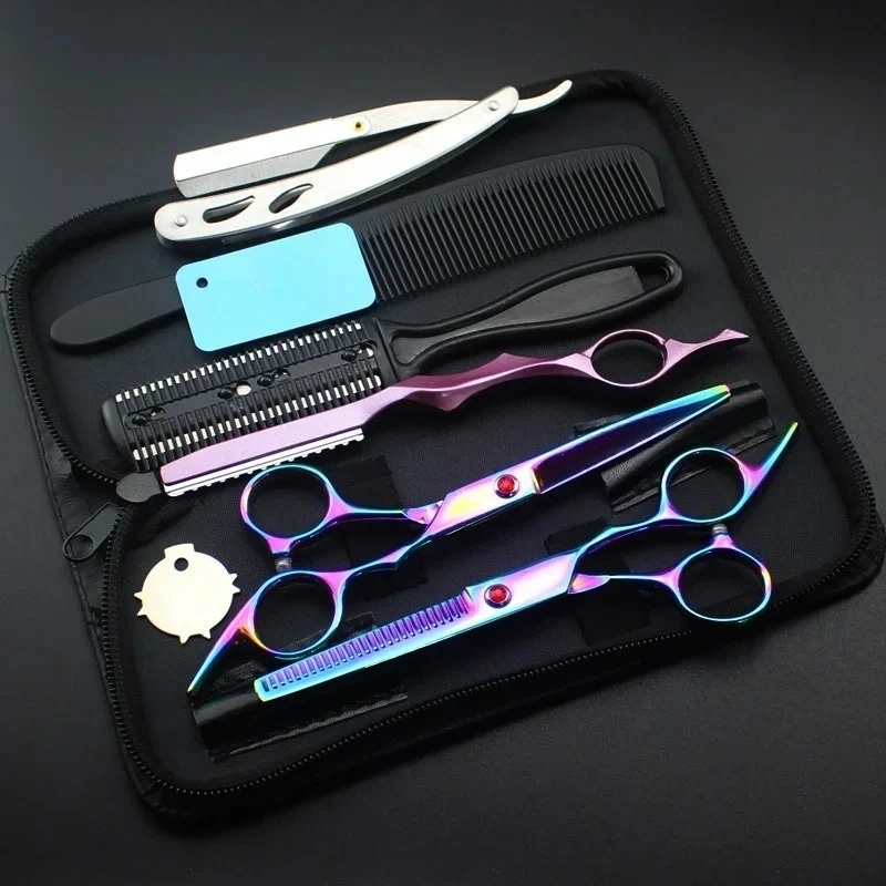 Purple Diamond Japanese Hair Scissors Cheap Hairdressing Scissors  Shears Hairdresser Shaver Haircut  Scissors