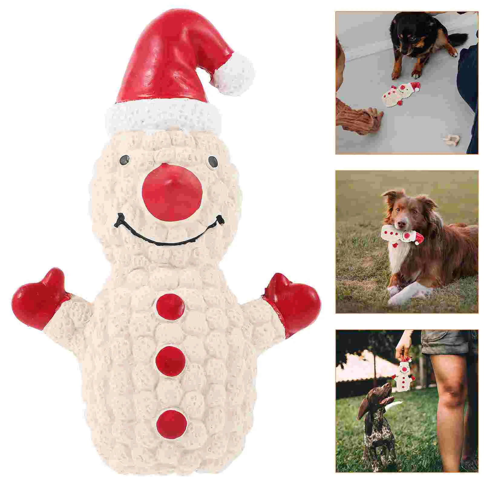 Snowman Dog Toy Pet Latex Toys Stuffed Interesting Chewing Sound Puppy Emulsion