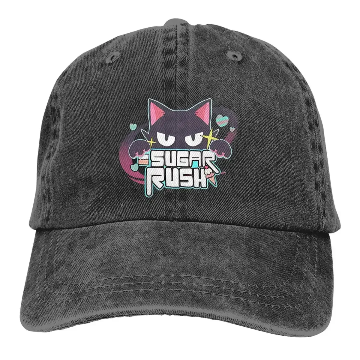 Casual Anime Sugar Rnsq Baseball Cap Men Women Distressed Washed Snapback Hat Funny Manga Outdoor Activities Hats Cap