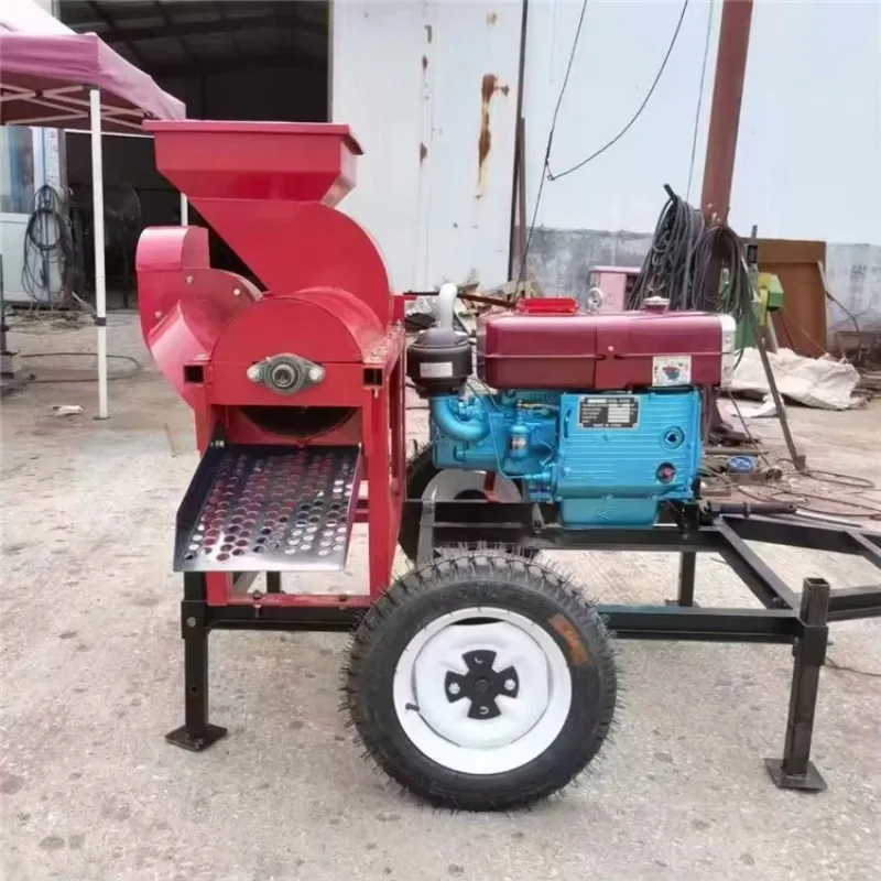 20254-5Tディーゼル式トウモロコシ脱穀機、トウモロコシ殻剥き機、農場用トウモロコシ皮むき機