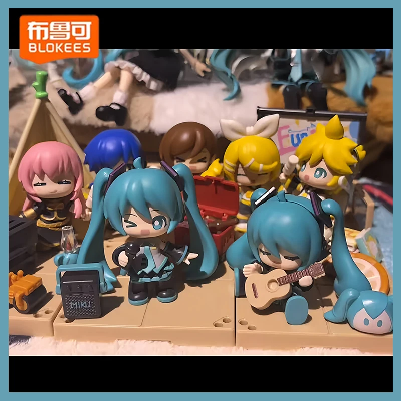初音ミク-テラスパーティー-新ブロッキーズシリーズ-ブラインドボックス-ミク-メイカ-カイト-リン-レン-アクションフィギュア-組み立て玩具-モデル-ギフト