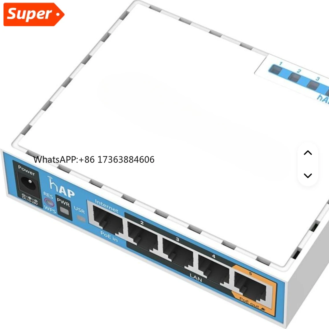 

2026 Mikrotik RouterBoard RB951UI-2nD HAP Dual Band 2.4G & 5g Router with WEP/WPA Encryption 8 LAN Ports 2 External Antennas