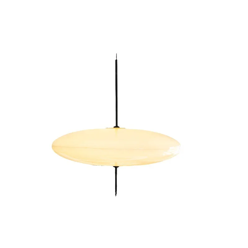 

Nordic flying saucer white chandelier, designer minimalist restaurant bar light