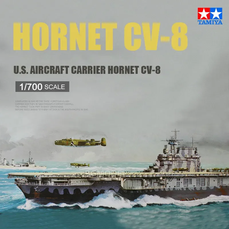 Tamiya Assemblage Schip Model Kit 77510 Ons Voorzet Hornet Vliegdekschip 1/700