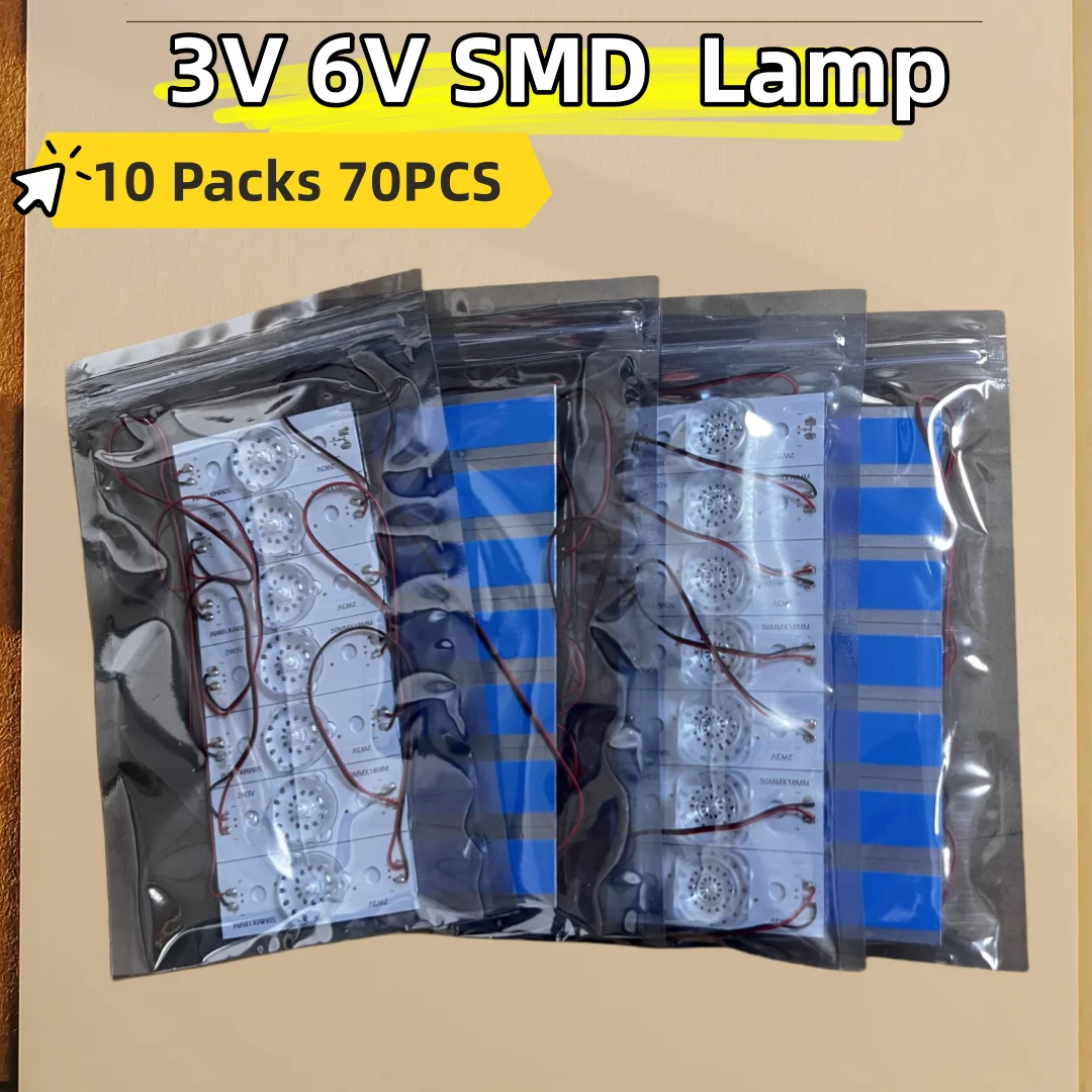 10 Packs 70pcs New 3V 6V SMD LED Beads with Optical Lens Chips, Suitable for 20-120 Inch LED TV Repair and Upgrade