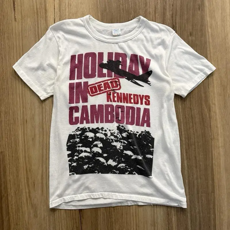 Vintage 80s Dead Kennedys Holiday In Cambodia VGC Very Rare T-Shirt Canada Large