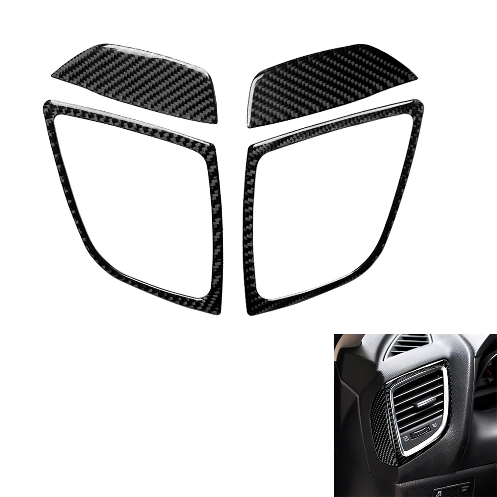 Car Dashboad Left Right Air Vent Outlet Stickers Panel Trim Interior Decor Carbon Fiber Sticker for Mazda 3 Axela 2014 2017 2018