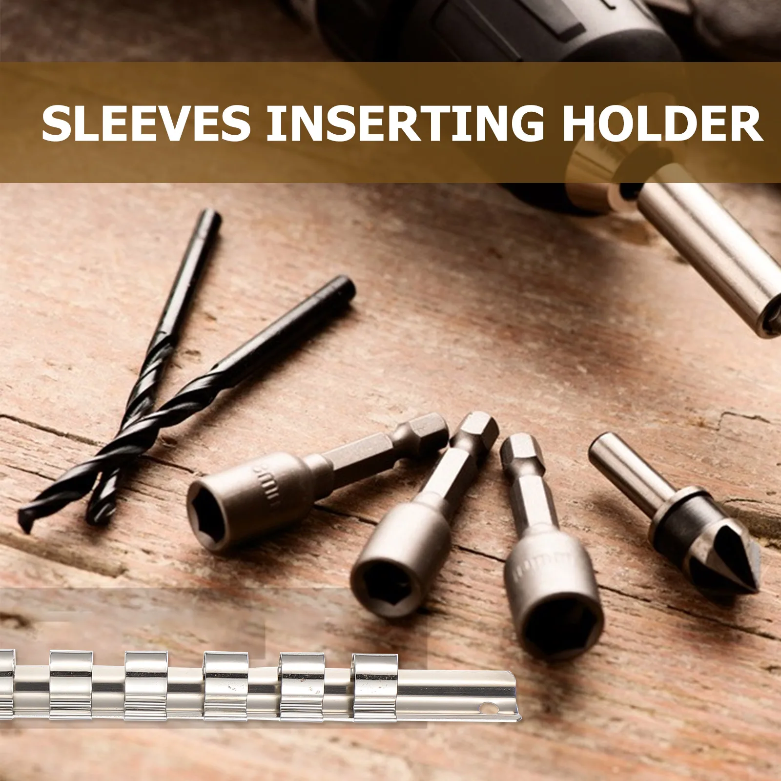 

1 set Plated Rack Socket Organizers For Toolboxes Set Metal Material Storage Tray Organizers Toolboxes Wrench Sockets Holder