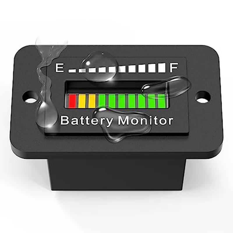 12V 24V 36V 48V 60V 72V LED Battery Monitor Gauge Battery Fuel Gauge Indicator Lithium Ion Battery Tester Easy To Use