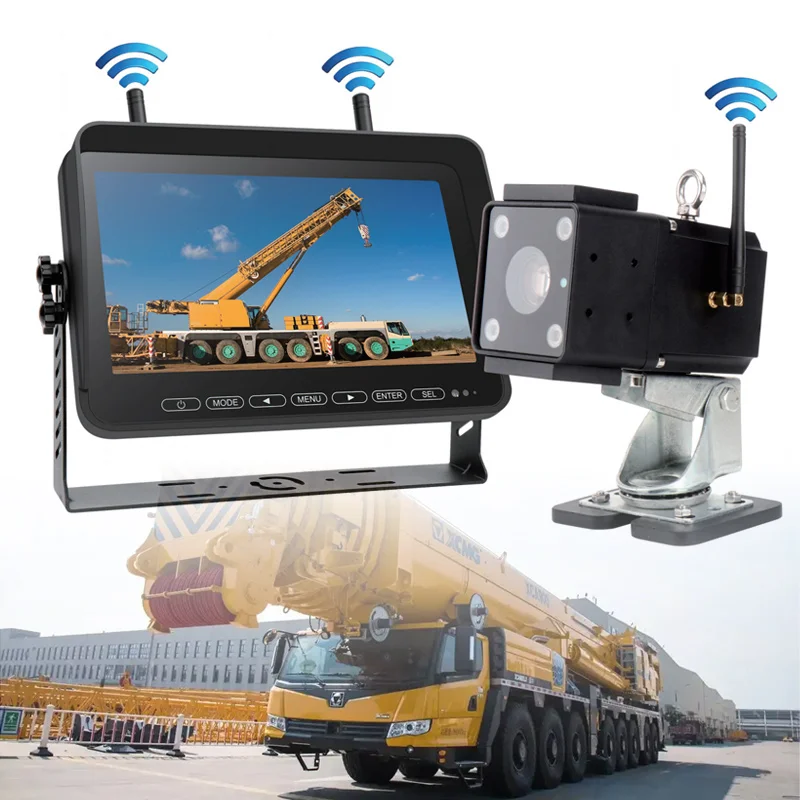 1080p Wireless Crane Blind Spot Monitoring System for Construction AHD Front with Night View Function 1-Year Warranty