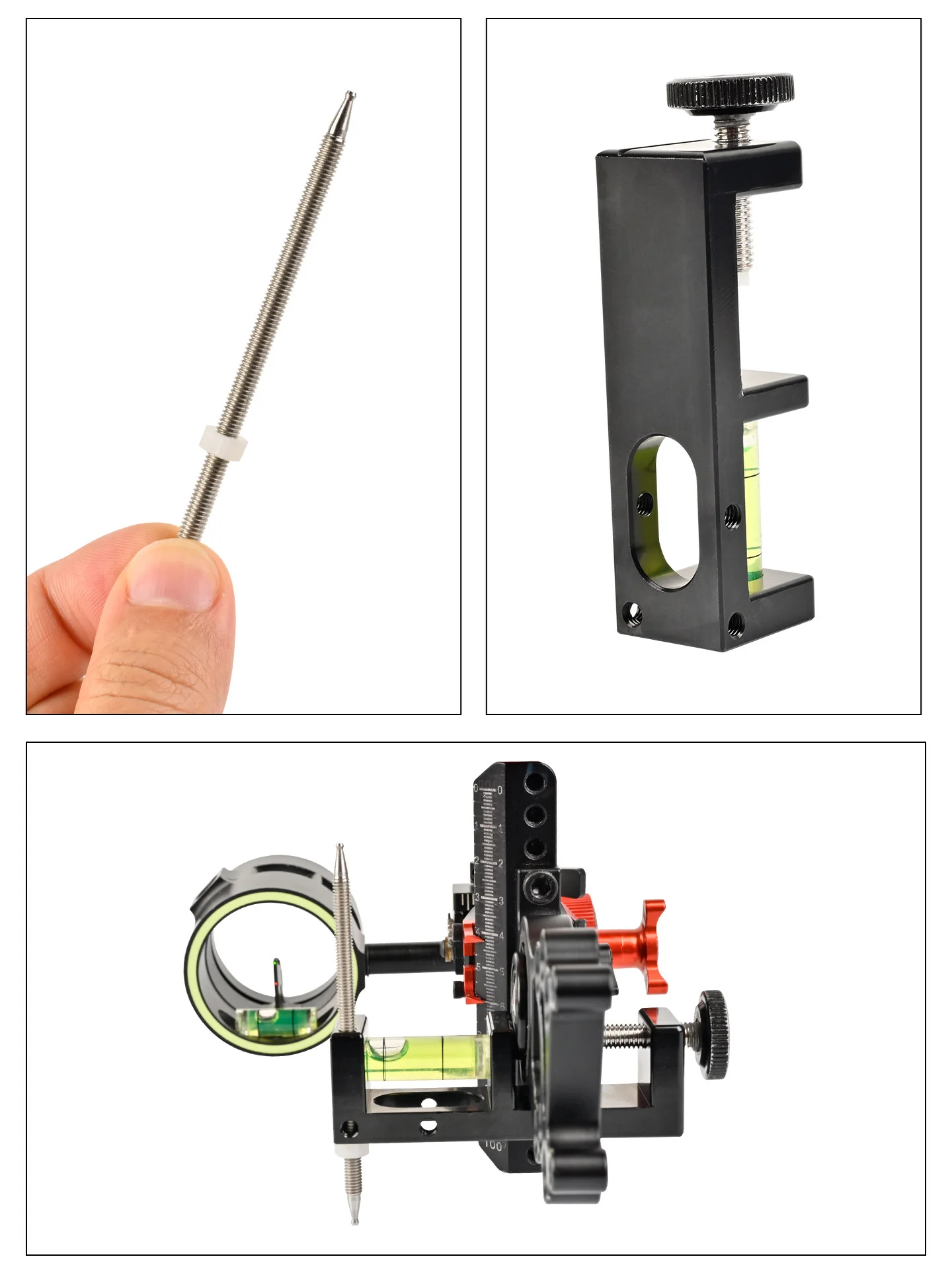 Archery precision leveling instrument (special for compound bow/recurve bow) arrow table D-ring calibration tool