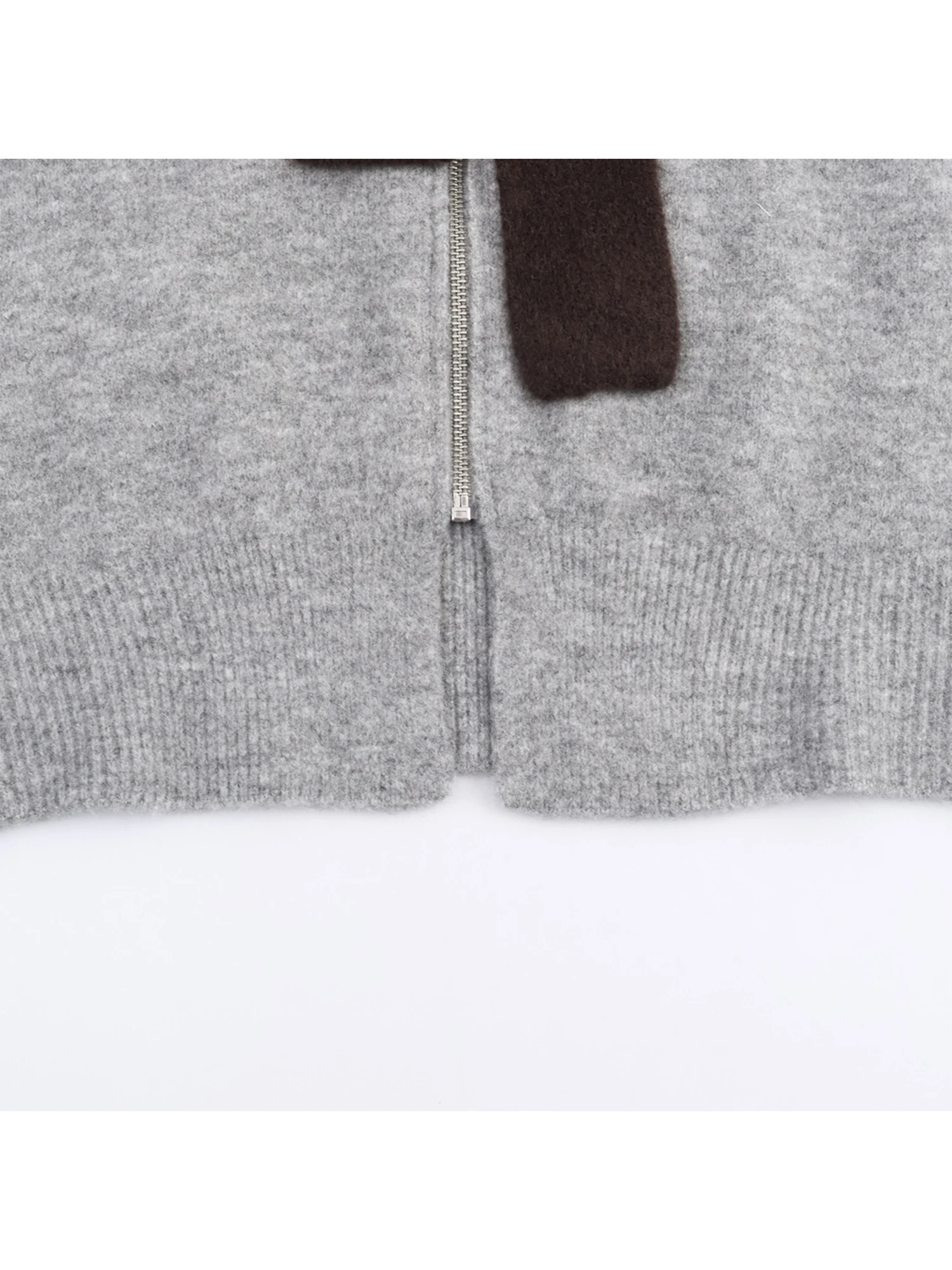 Dames grijze strik hoodie sweatshirt vintage bovenkleding esthetische herfst sweatshirt harajuku Y2k 2000s oversize hoodies topkleding