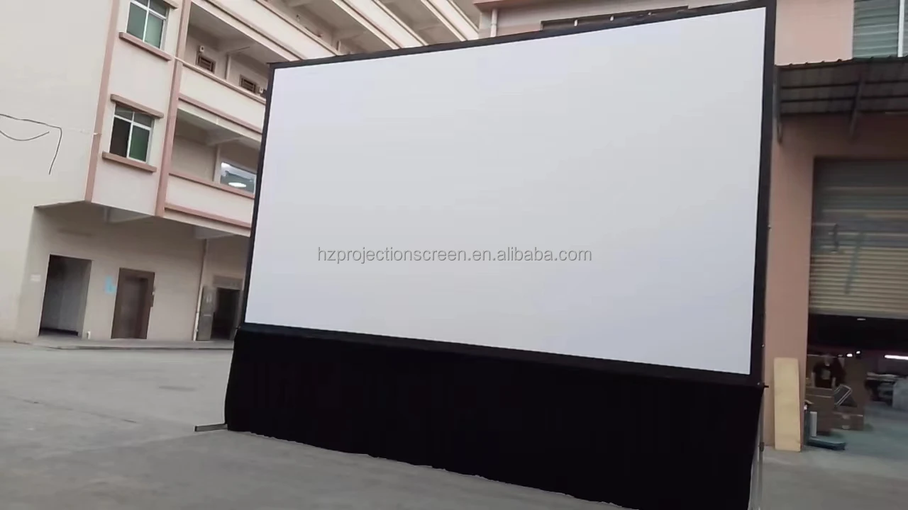 Screen different size OEM   front and rear outdoor  projector  screen quick  fast fold screen outdoor