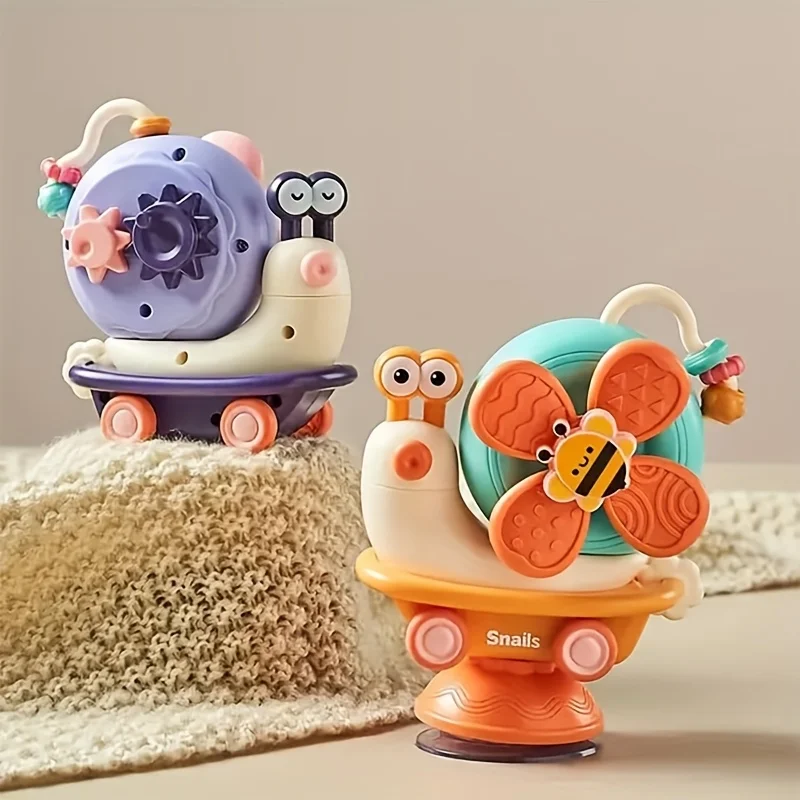 Baby-Spielzeug Montessori-Inspiriertes Esstisch-Spielzeug mit Saugnapf-Rotation Hochstuhl-Spielzeug mit Saugnäpfen Spinner für Baby Kleinkind und Neugeborene Geschenke