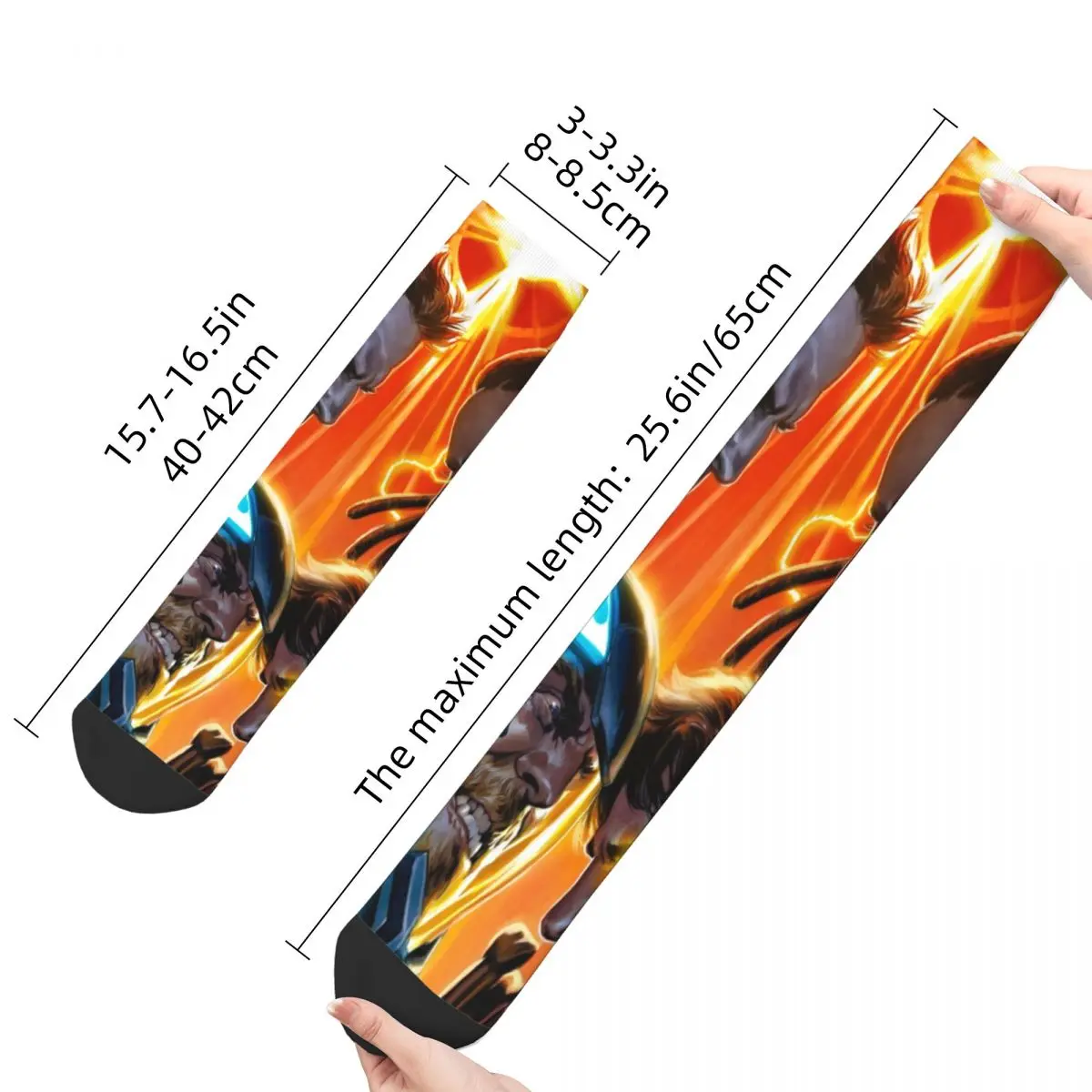 Hip Hop Retro Face To Face Harbinger Crazy Men's Compression Socks Unisex Valorant Street Style Pattern Printed Funny Crew Sock