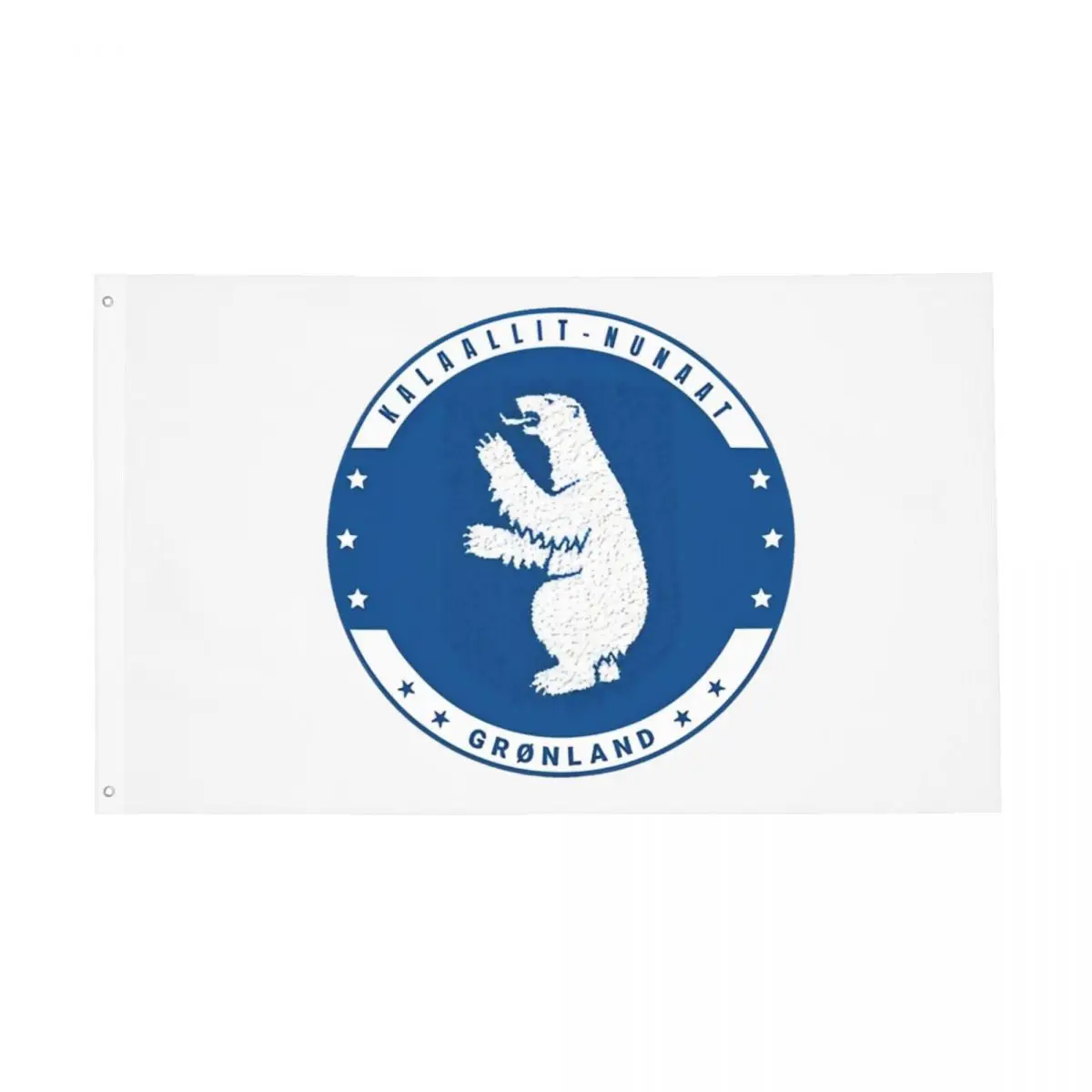 Greenland Coat Of Arms Kalaallit Nunaat Polar Bear Blue Flag Double Sided Indoor Outdoor Banner Home Room Dorm Wall 90x150cm