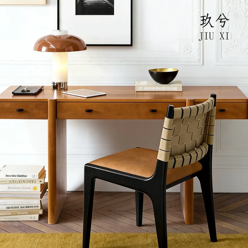Medieval solid wood desk, dresser, makeup table, simple desk, study, household rectangular desktop drawer