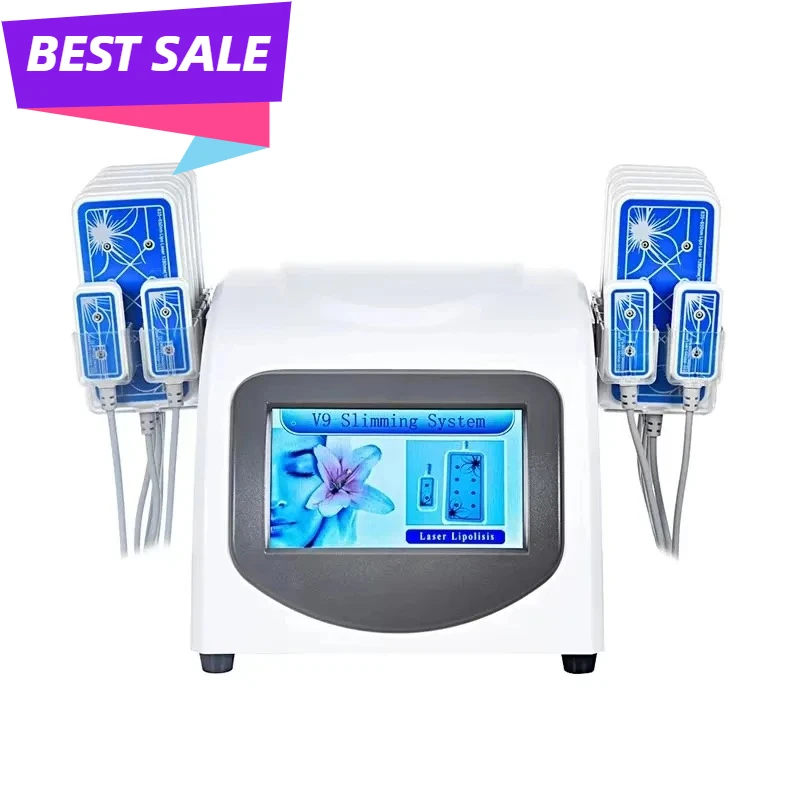 Strumento dimagrante laser 10 + 4lipo, strumento di bellezza rassodante, modellante e dimagrante, strumento per l'importazione del corpo a punto fisso laser