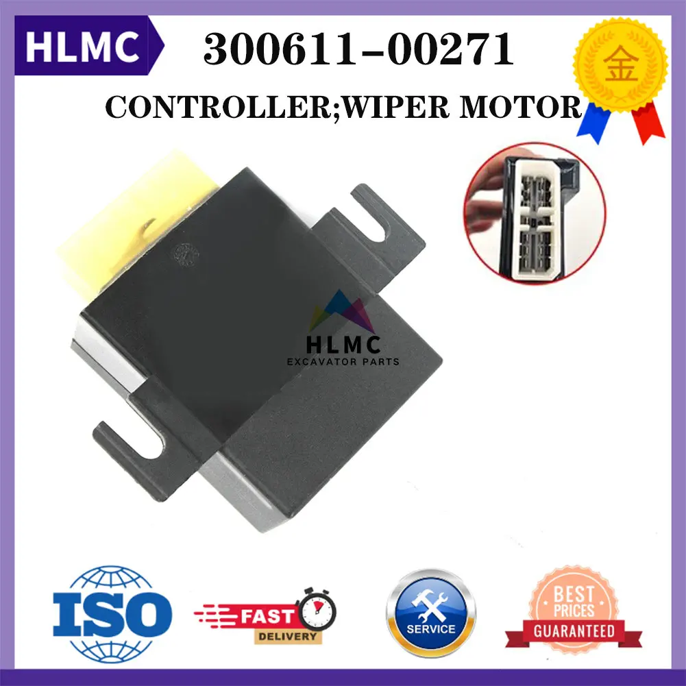 

Wiper Motor Controller for Doosan Daewoo DX225 DX300 Excavator Parts 300611-00271 300611-00271A