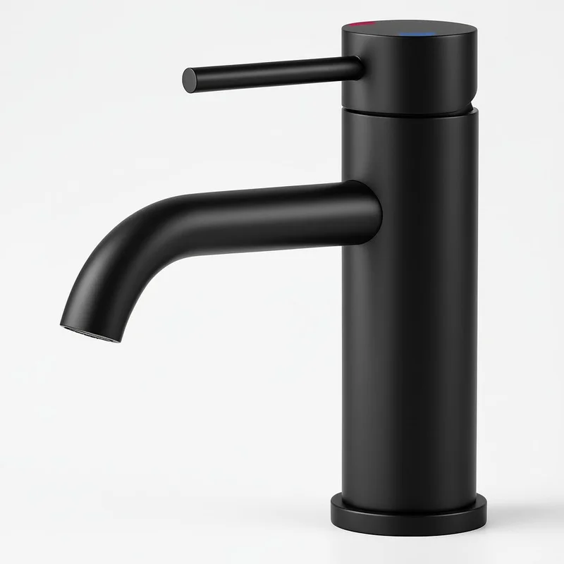 

Single Handle Bathroom Faucet Stainless Steel Matte Black Single Hole T10